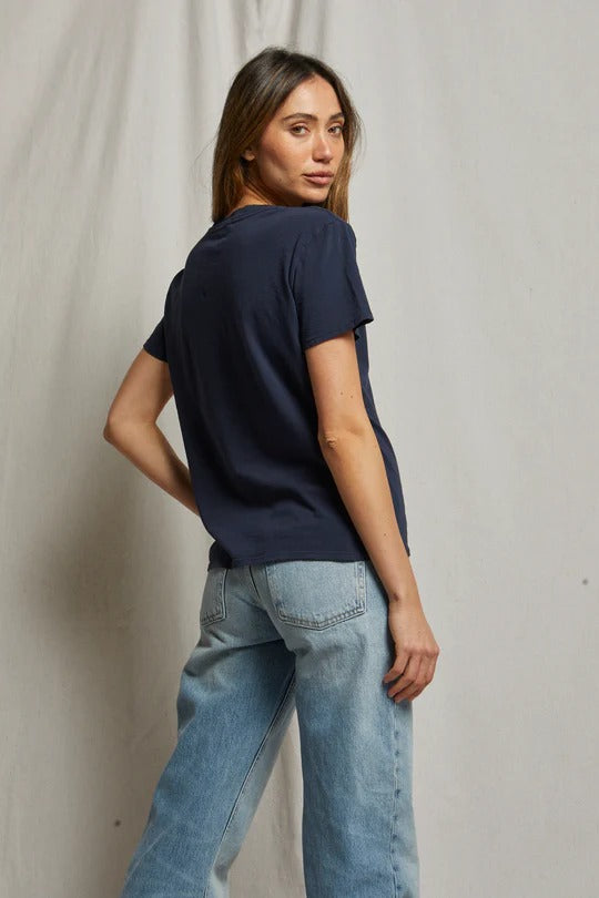 PerfectWhiteTee - Harley Boxy Crew Tee - Navy