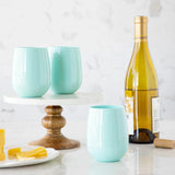 Unbreakable Stemless Wine Glass - Seafoam