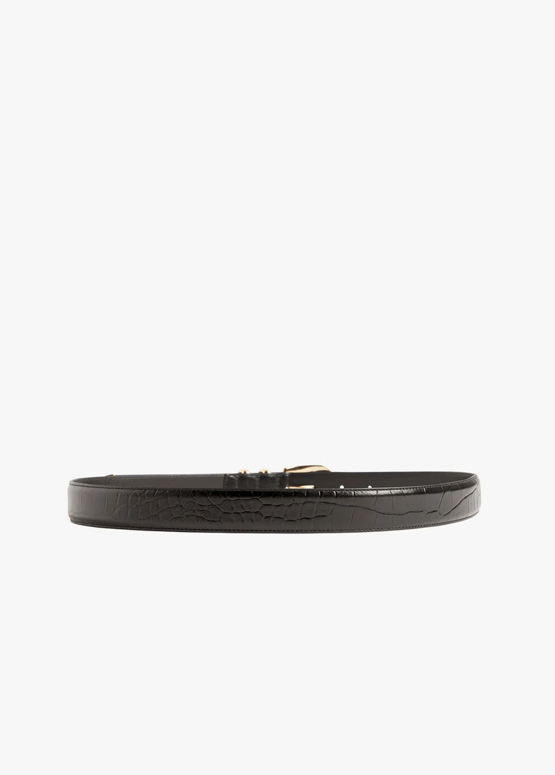 Favorite Daughter - The Jordan Belt Croc Embossed - Dark Brown Gold