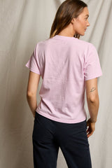 PerfectWhiteTee - Hendrix Boxy V Neck Tee - Sugar Pink