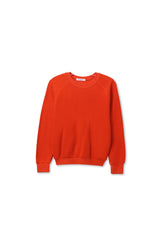 PerfectWhiteTee - Ziggy Reverse Fleece Crew Sweatshirt - Tomato