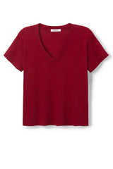 PerfectWhiteTee - Hendrix Boxy V Neck Tee - Maple