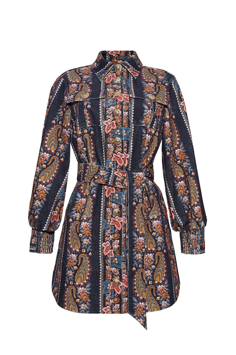 Cara Cara - Villena Dress - Paisley Trail Black