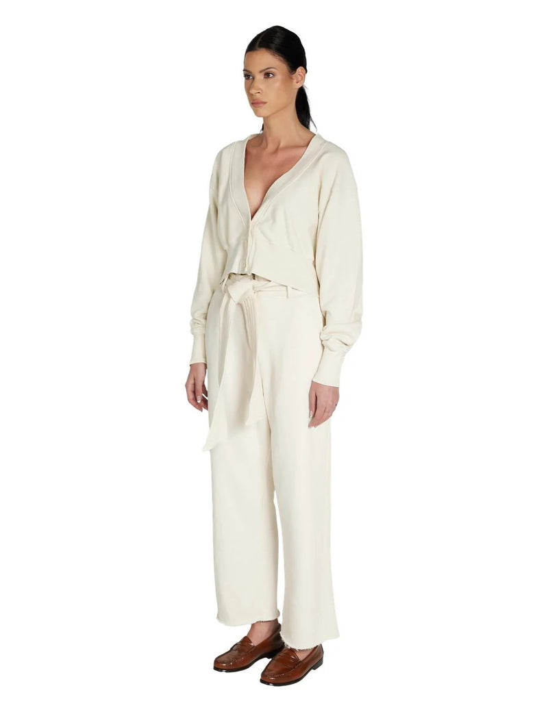 Les Tien - Diana Crop Cardigan - Ivory