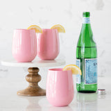Unbreakable Stemless Wine Glass - Pink