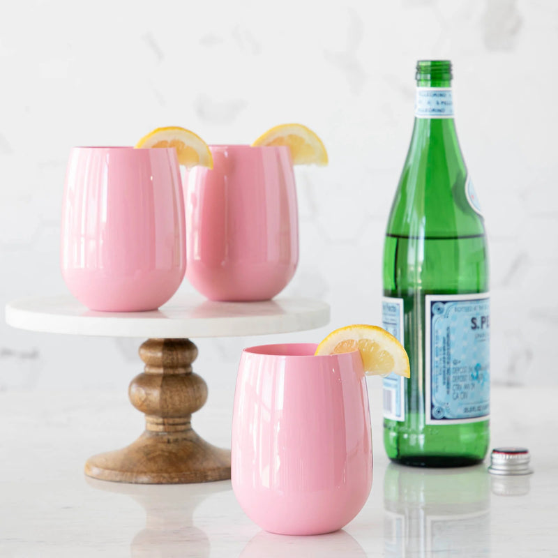 Unbreakable Stemless Wine Glass - Pink