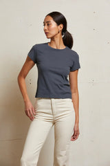 PerfectWhiteTee - Lisa Fitted Short Sleeve Tee - Night