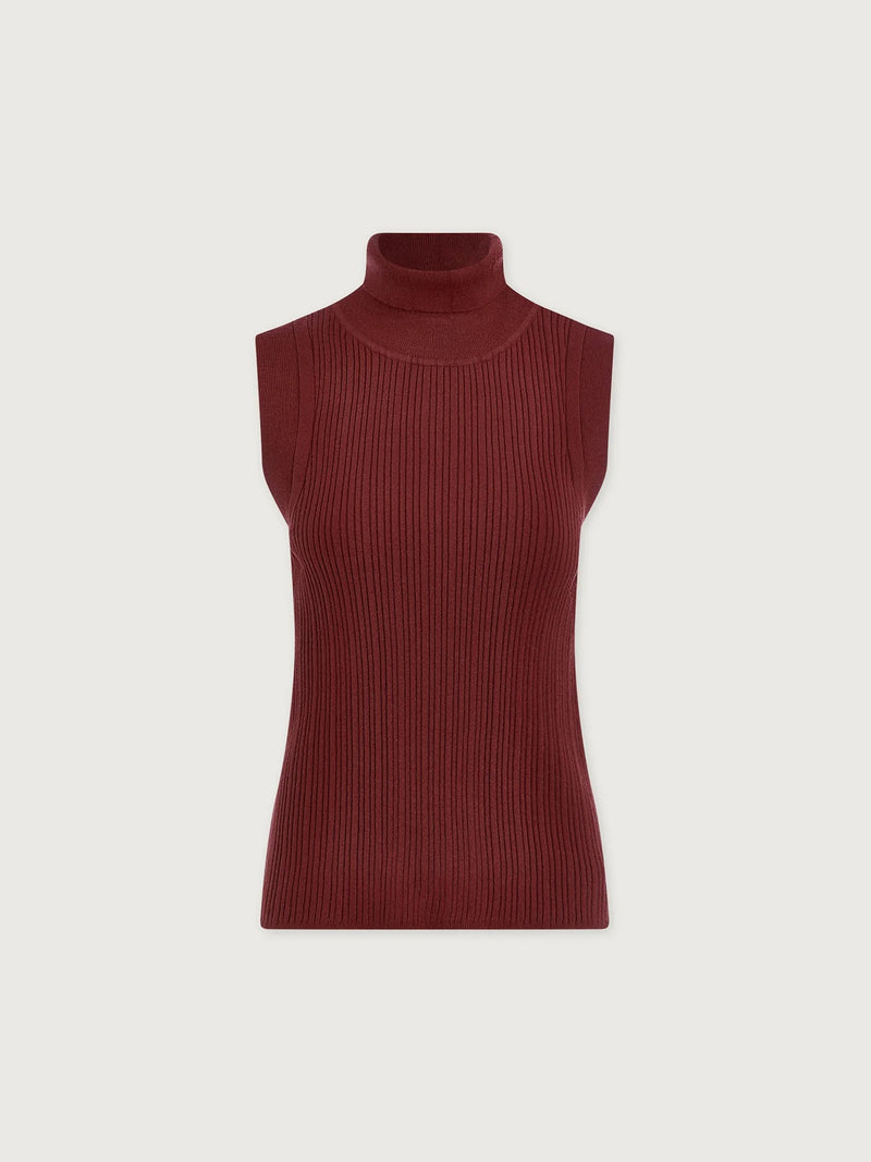 Varley - Anastasia Rib Knit Tank - New Maroon