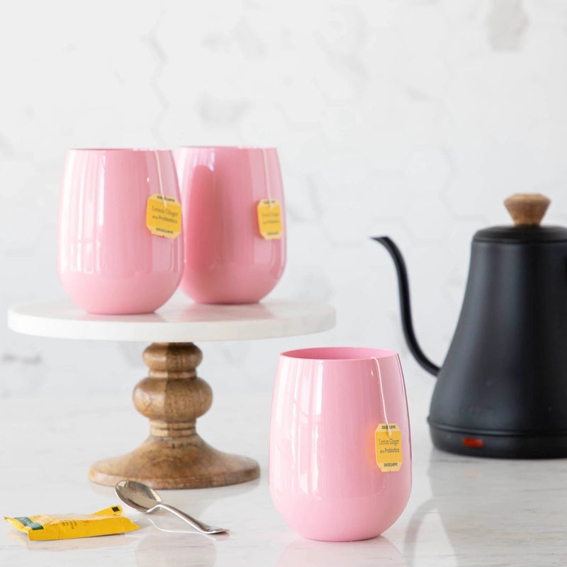 Unbreakable Stemless Wine Glass - Pink