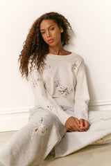 LoveShackFancy - Elma Sweatpants - Heather Grey