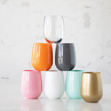Unbreakable Stemless Wine Glass - Orange