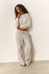 LoveShackFancy - Elma Sweatpants - Heather Grey