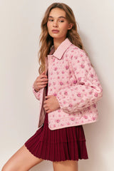 LoveShackFancy - Quinlette Jacket - Raspberry Fields
