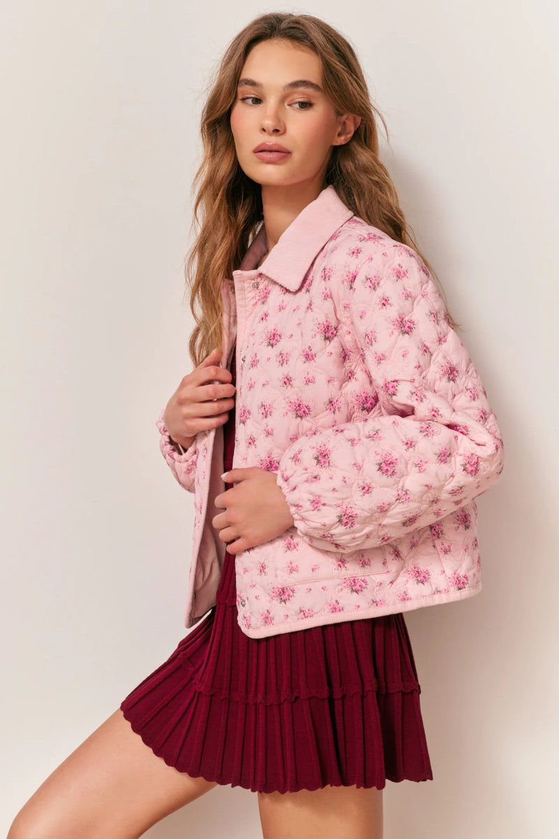 LoveShackFancy - Quinlette Jacket - Raspberry Fields