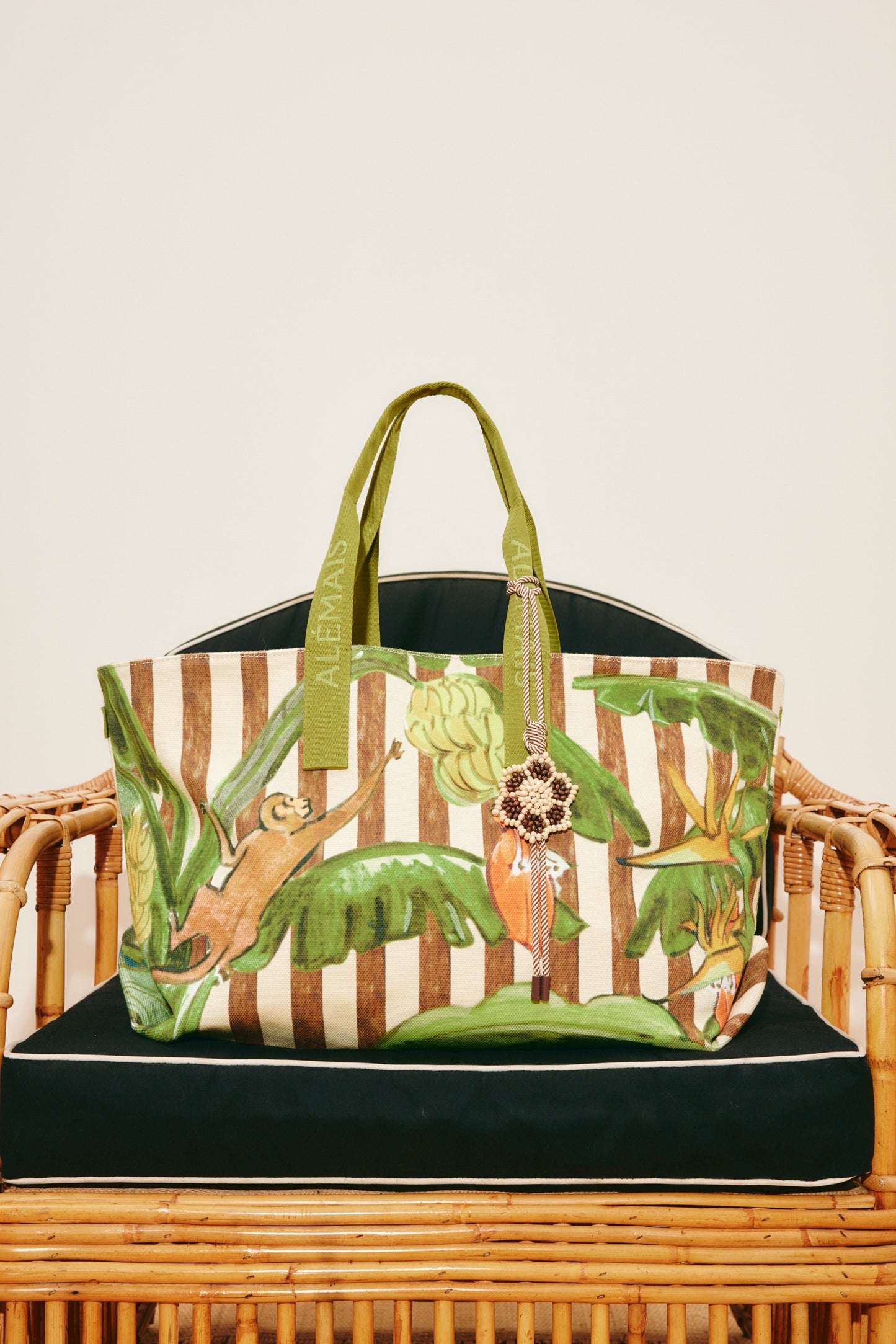 ALEMAIS - Toucan Tango Canvas Beach Tote - Multi