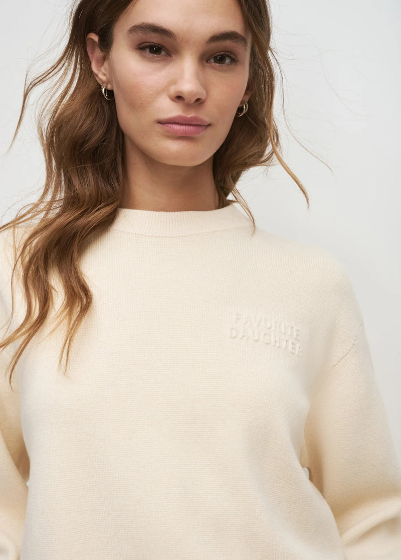 Favorite Daughter - Do Not Use Fatigue Sisters Sweatshirt - Cream