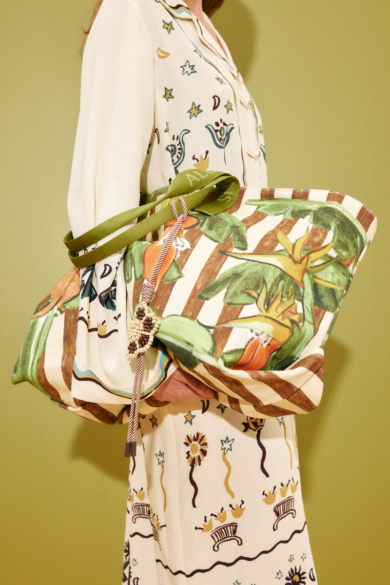 ALEMAIS - Toucan Tango Canvas Beach Tote - Multi