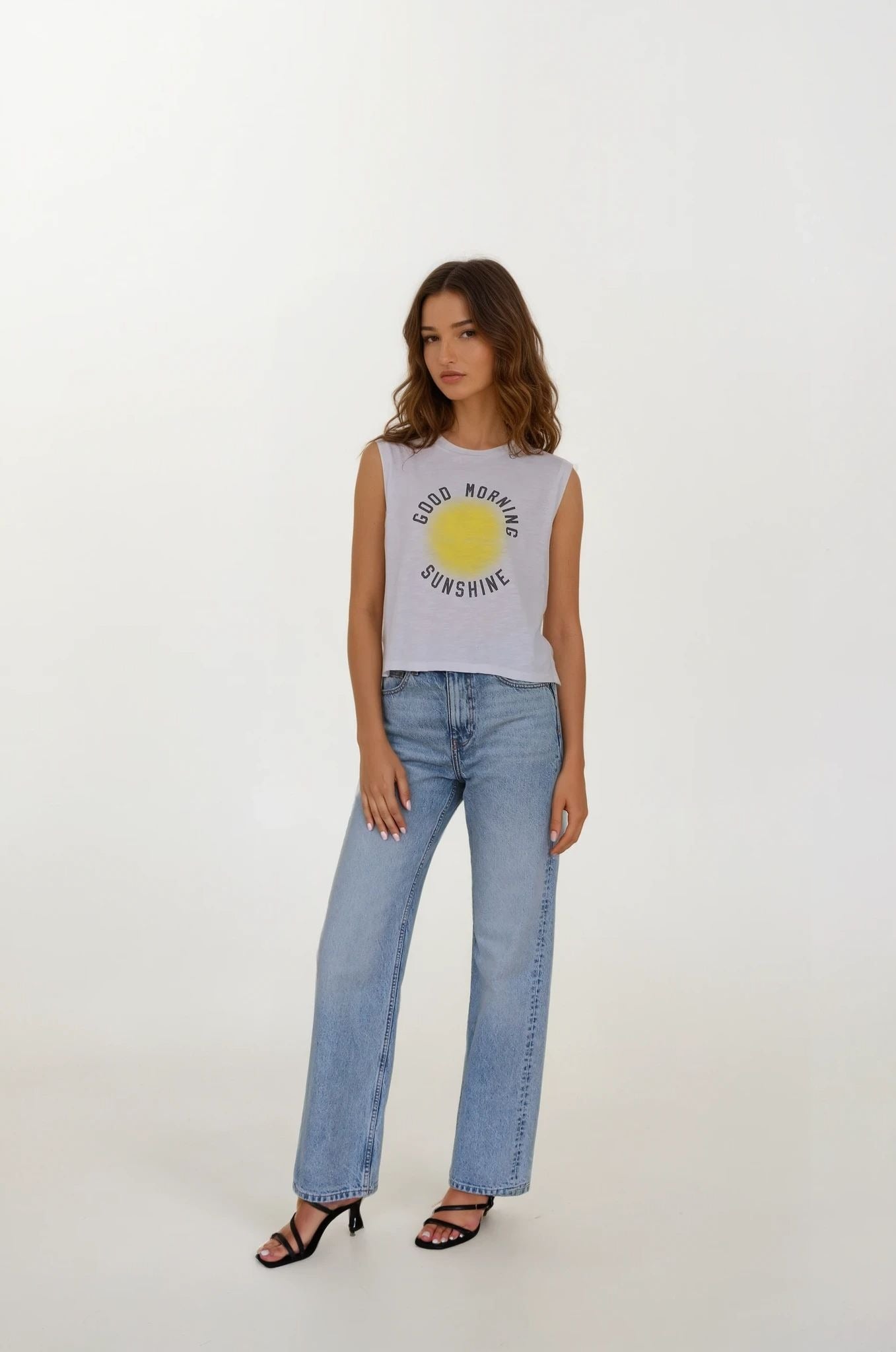 CHRLDR - Good Morning Maude Sleeveless Muscle Tee - White