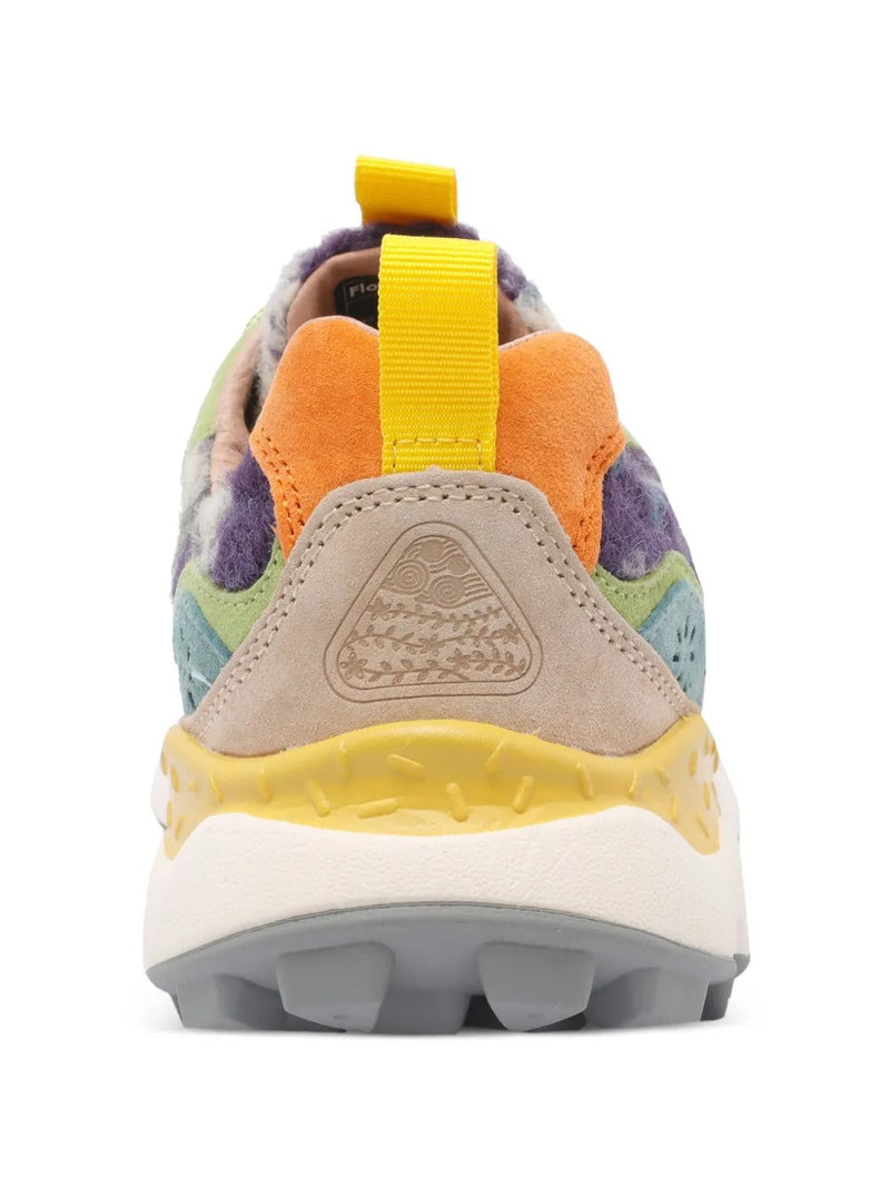 Flower Mountain - Yamano 3 Sneakers - Woman Suede/Teddy Grey-Taupe-Dark Green