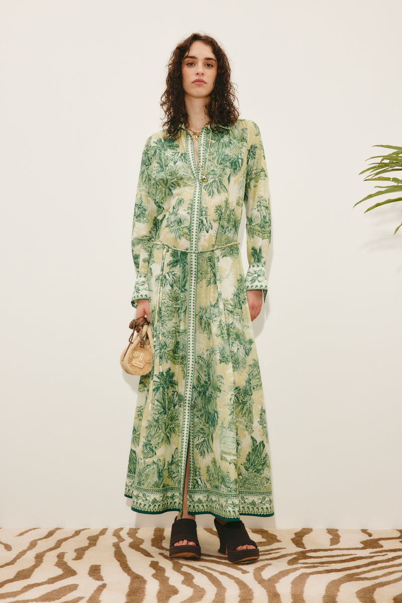 ALEMAIS - Sara Shirt Dress - Green