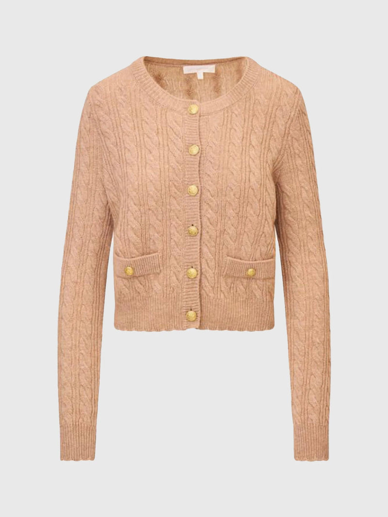 LoveShackFancy - Eugenie Cardigan - Camel Melange