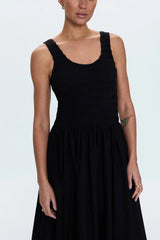 Pistola - Alessia Smocked Drop Waist Dress - Noir