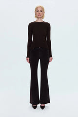 Pistola - Kinsley Mid Rise Ultra Flare Pant - Mocha