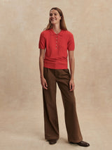 Varley - Toni Fine Knit Polo - Poinsettia