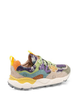 Flower Mountain - Yamano 3 Sneakers - Woman Suede/Teddy Grey-Taupe-Dark Green