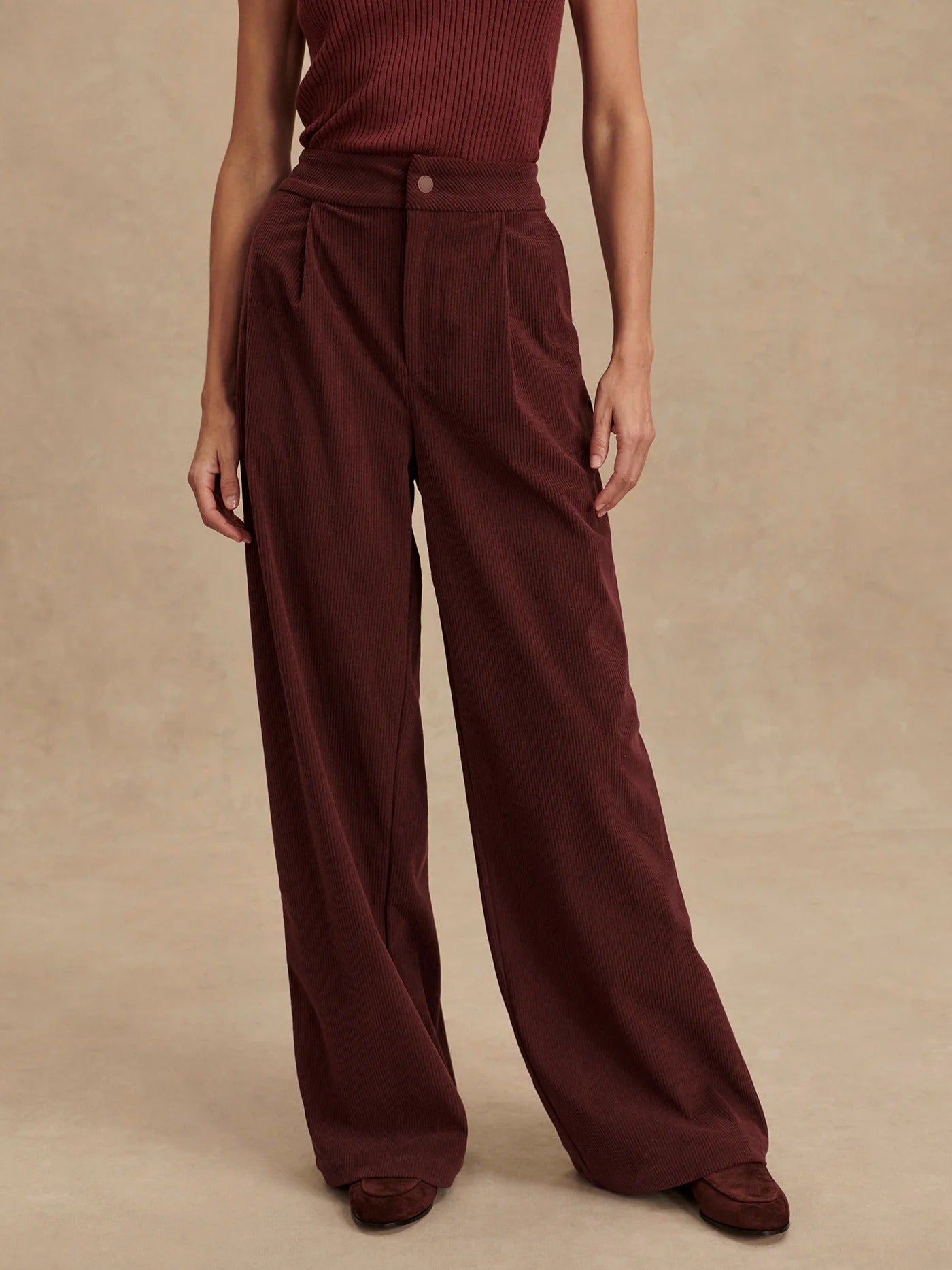 Varley - Floris Wide-Leg Pant 29.5 - Decadent Chocolate