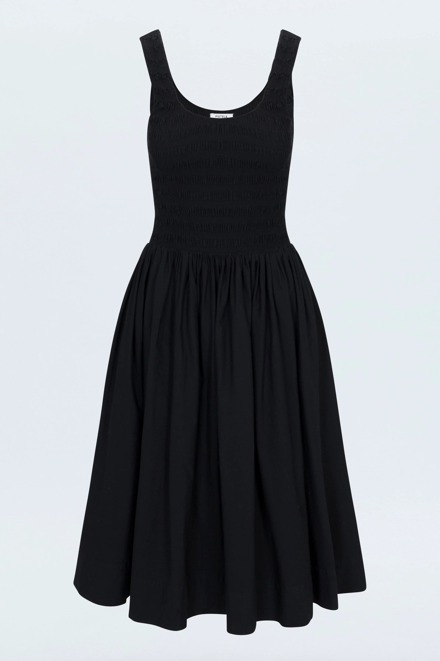 Pistola - Alessia Smocked Drop Waist Dress - Noir