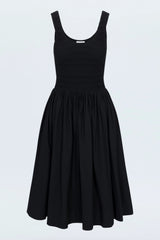 Pistola - Alessia Smocked Drop Waist Dress - Noir