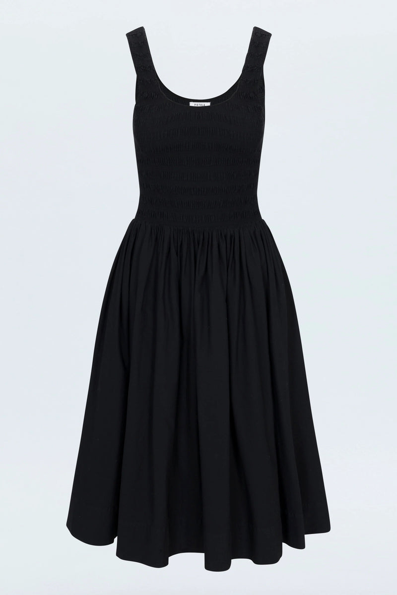 Pistola - Alessia Smocked Drop Waist Dress - Noir