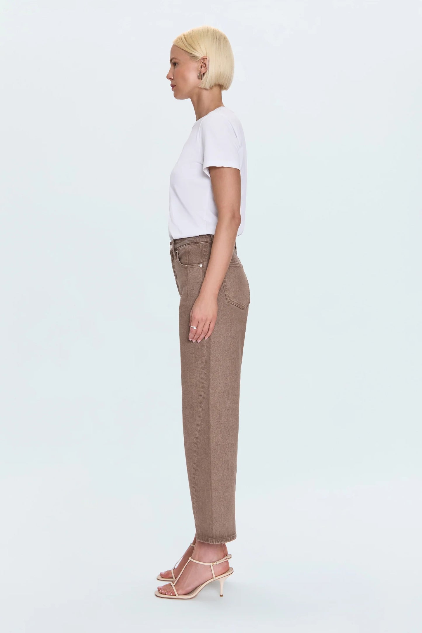 Pistola - Kyra Ankle High Rise Bowed Wide Leg - Tannin
