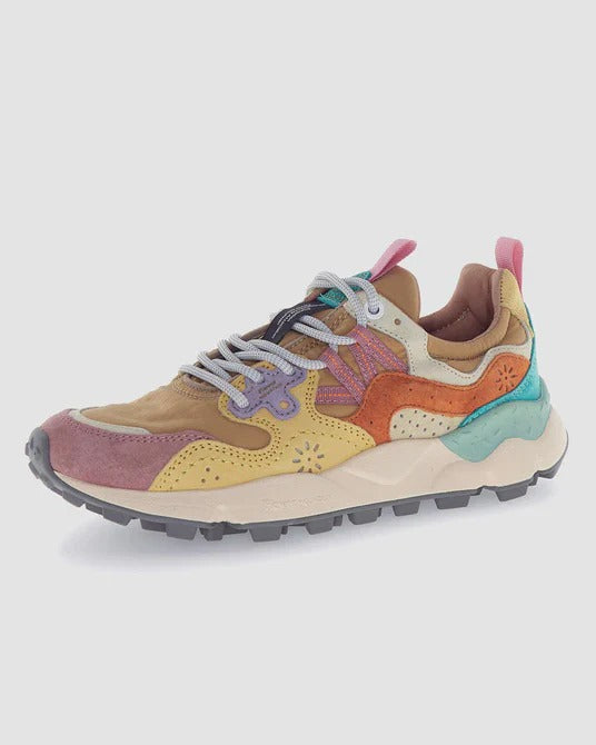 Flower Mountain - Yamano 3 Sneakers - Woman Suede/Nylon Rose-Light Orange-Orange