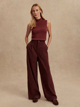 Varley - Floris Wide-Leg Pant 29.5 - Decadent Chocolate