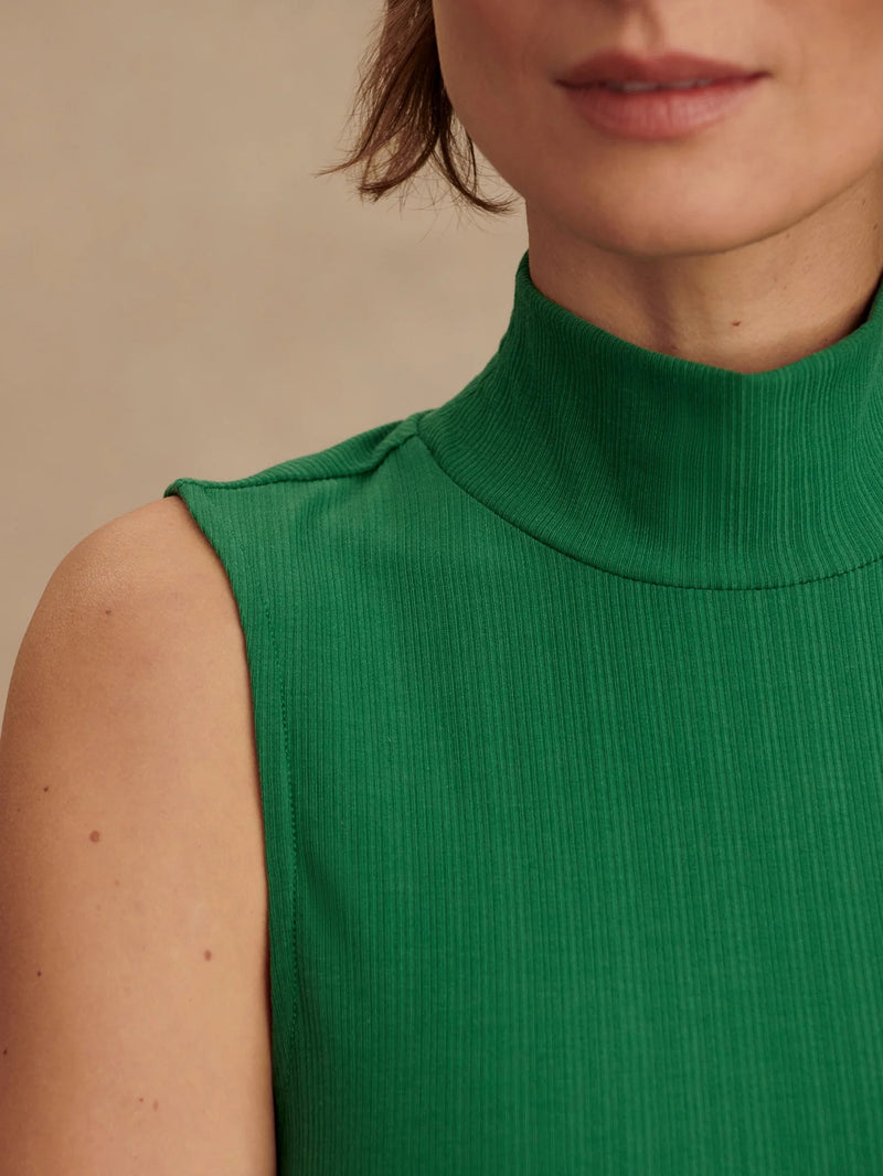 Varley - Caley Fitted Rib Tank - Verdant Green