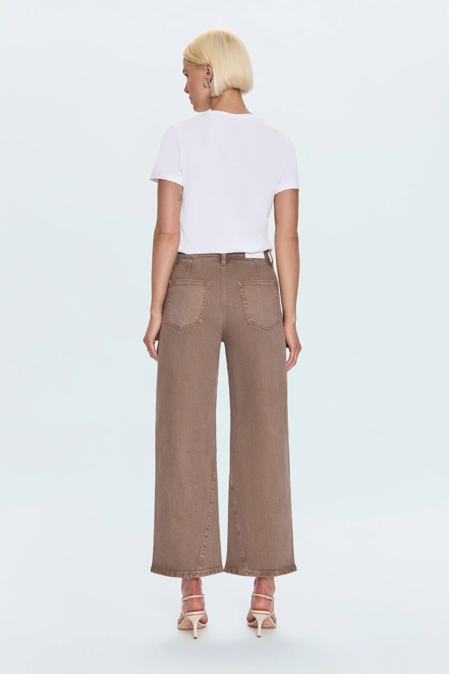 Pistola - Kyra Ankle High Rise Bowed Wide Leg - Tannin
