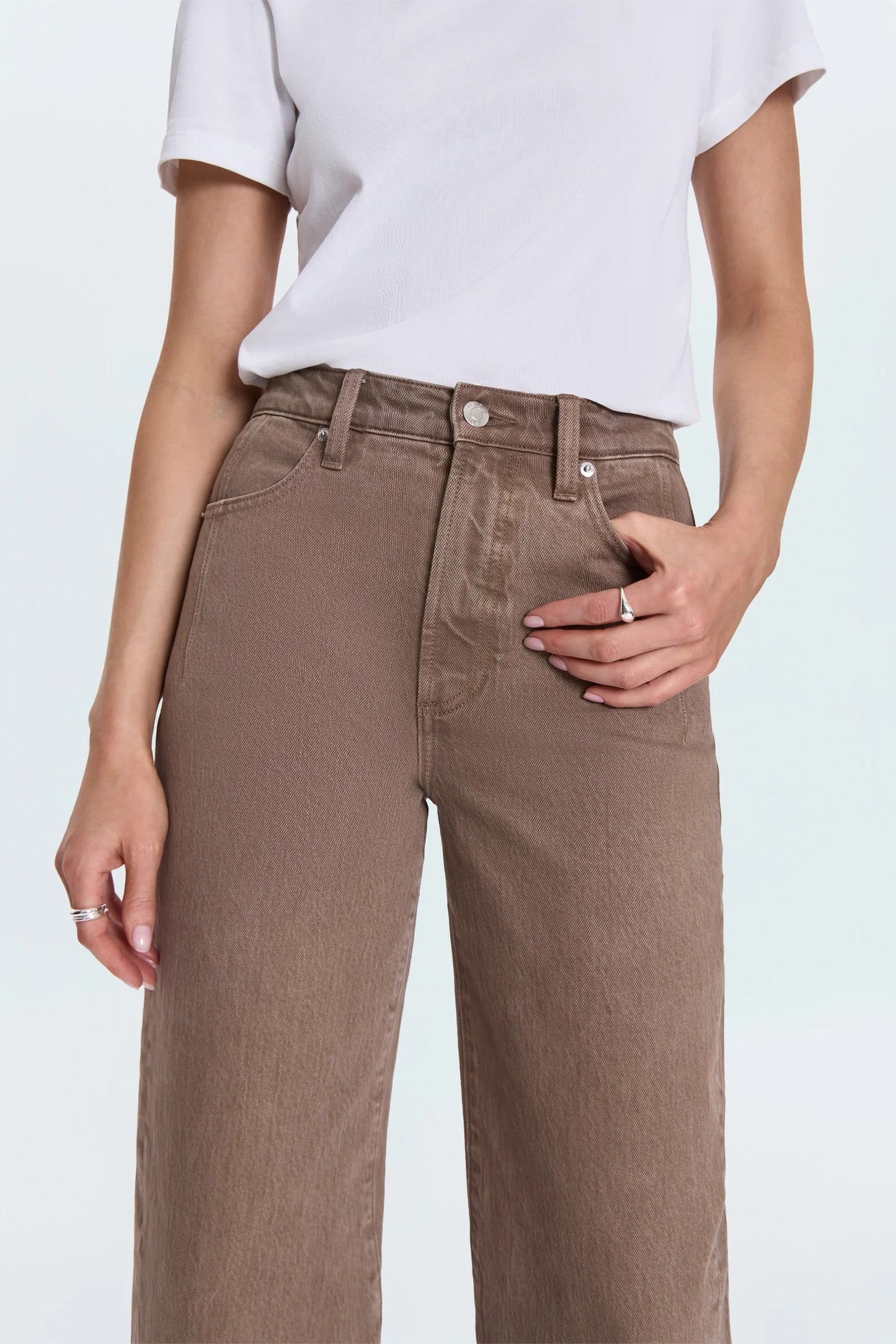 Pistola - Kyra Ankle High Rise Bowed Wide Leg - Tannin