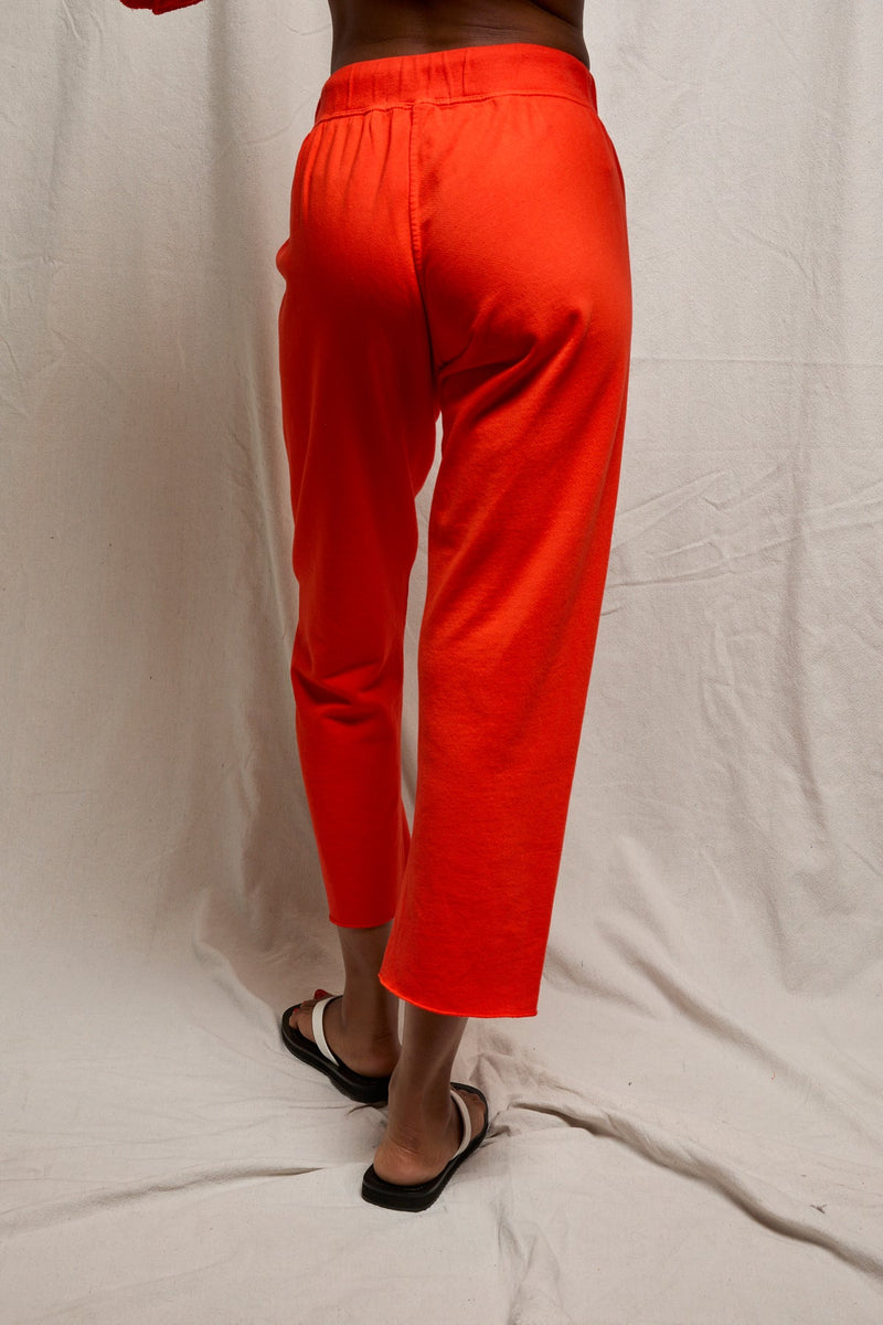 PerfectWhiteTee - Jamaica Beach Fleece Straight Leg Sweatpants - Tomato