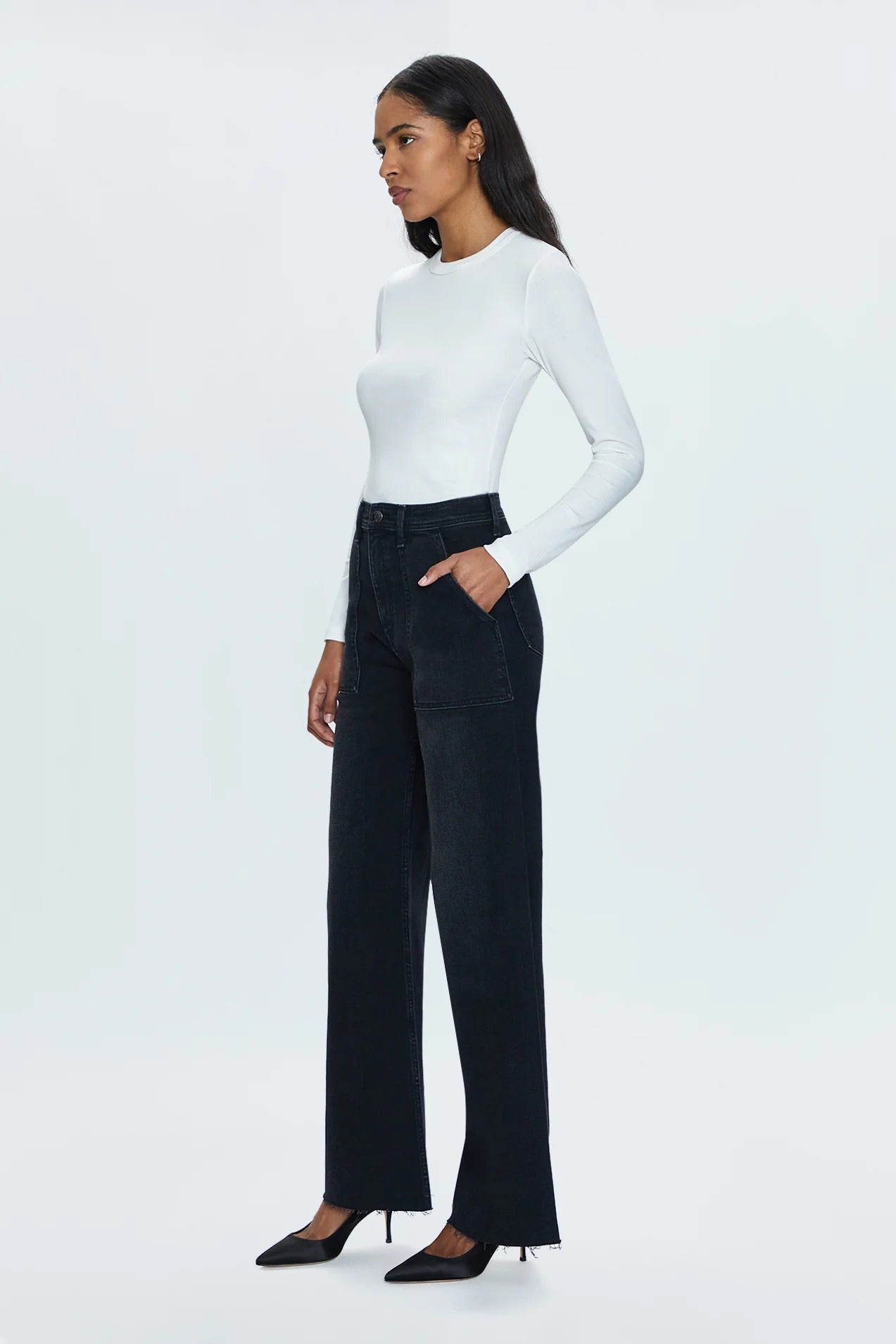 Pistola - Penny High Rise Wide Leg Jean - Collins