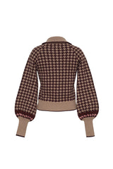 Cara Cara - Lyss Jacket - Houndstooth Multi Taupe