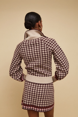 Cara Cara - Lynne Mini Skirt - Houndstooth Multi Taupe