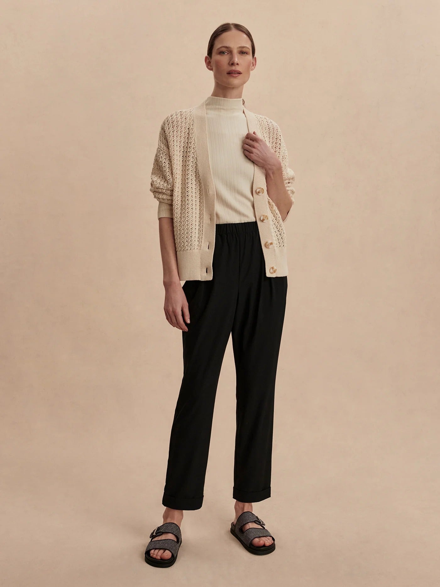 Varley - Alana Slim Tapered Cuff Pant 27 - Black