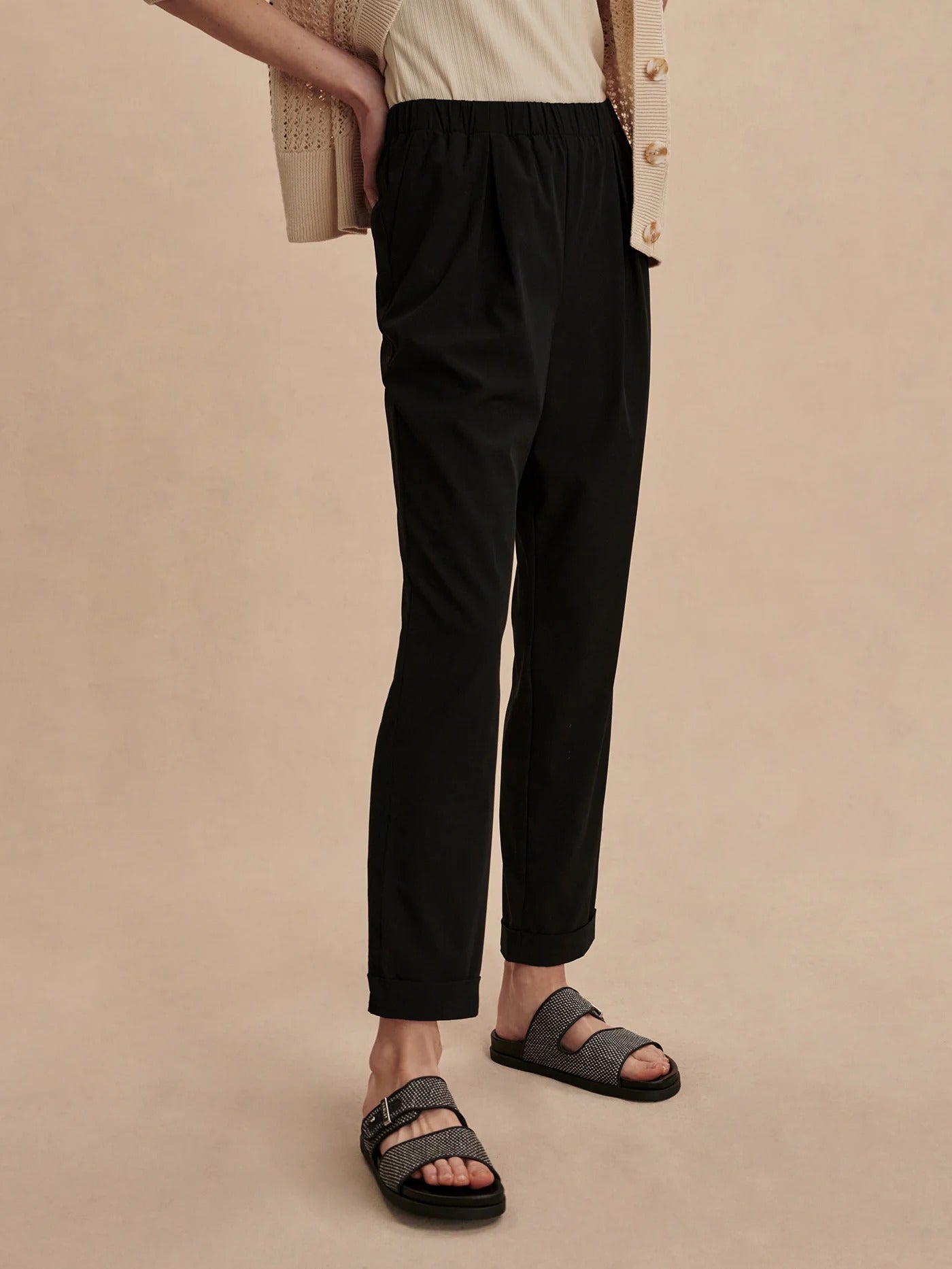 Varley - Alana Slim Tapered Cuff Pant 27 - Black