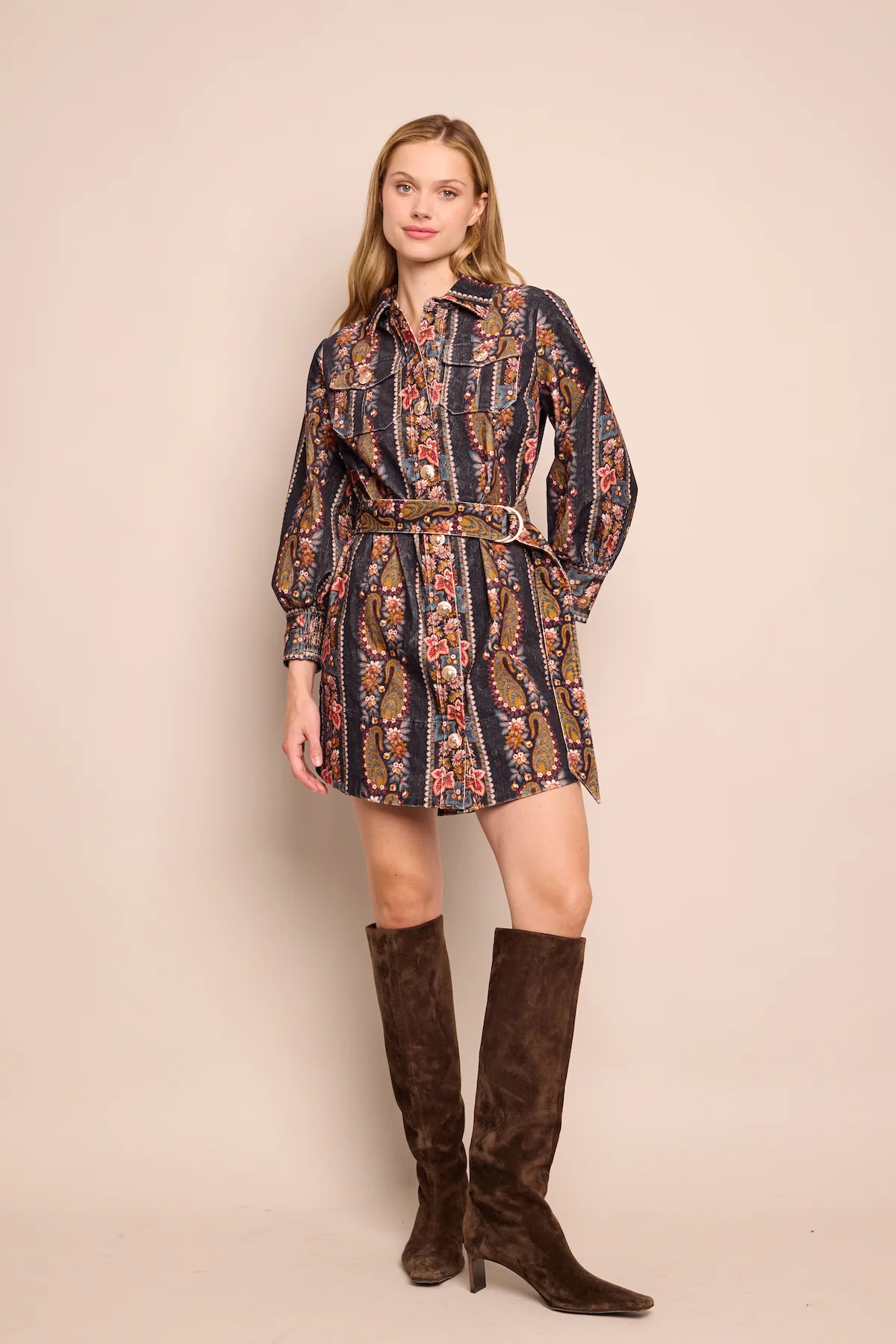 Cara Cara - Villena Dress - Paisley Trail Black