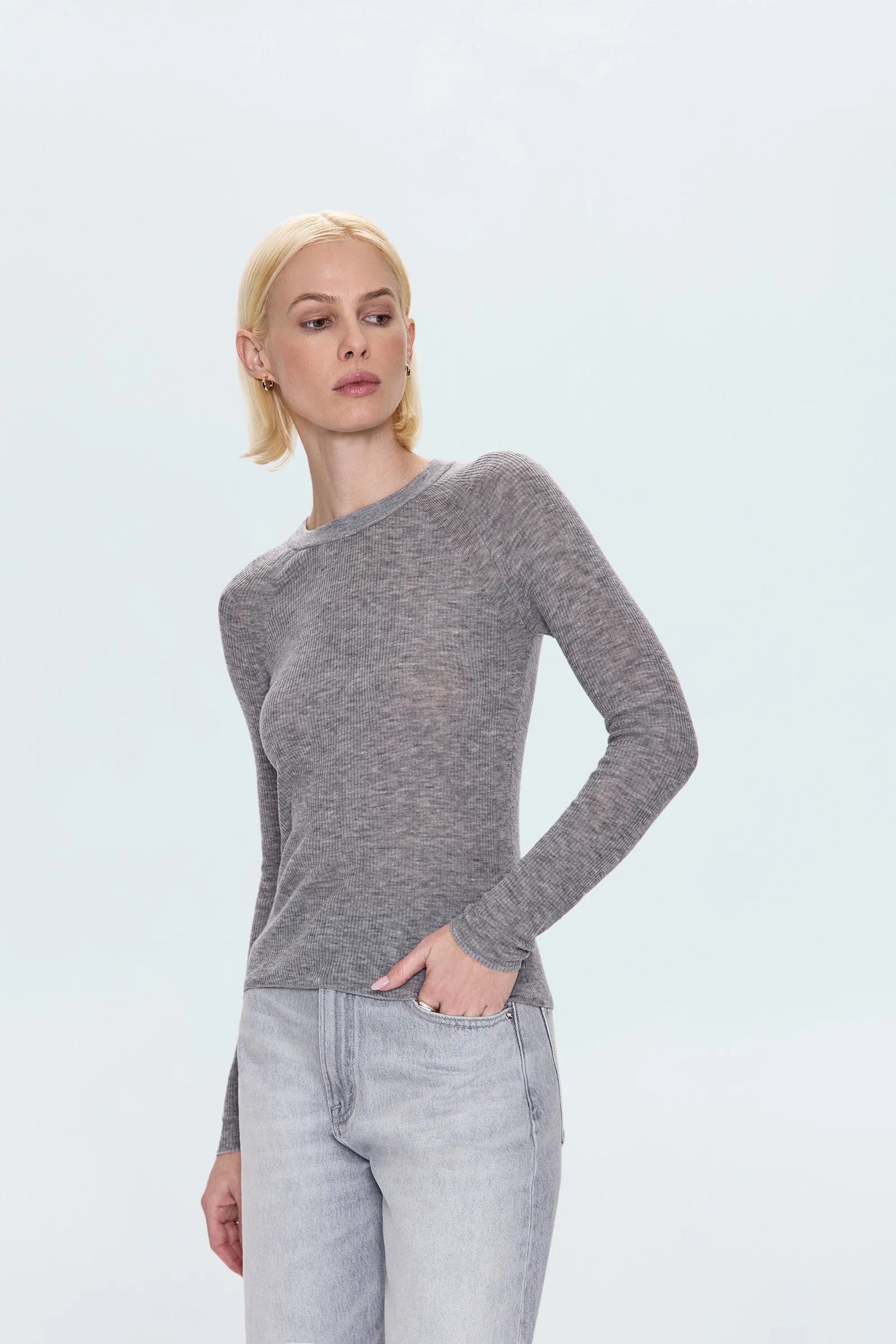 Pistola - Juno Feather Weight Sweater - Heather Charcoal