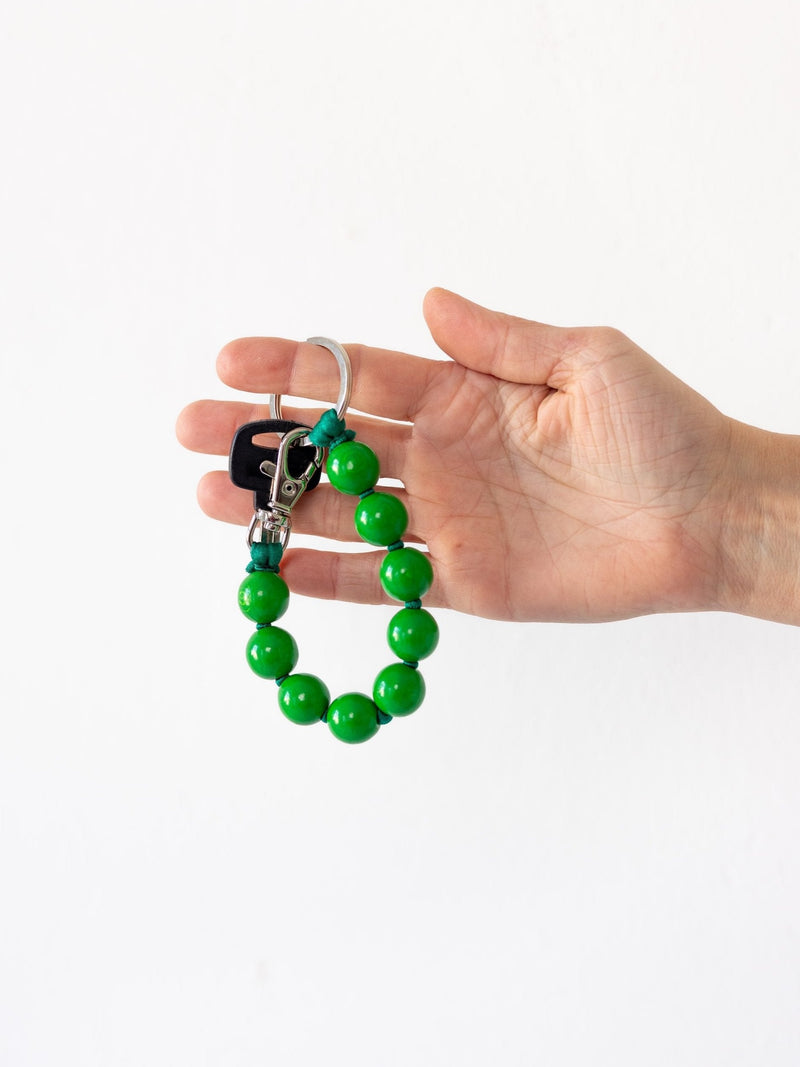 The Big Perlen Short – Keychain + Phone Wristlet - Green