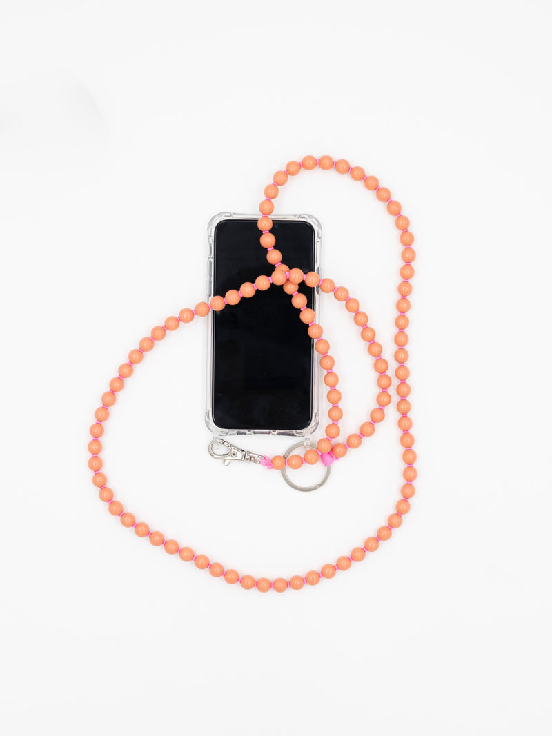 The Perlen Crossbody Phone Necklace, Lax-Pink