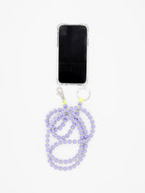The Perlen Crossbody Phone Necklace - Lilac/Neon Yellow
